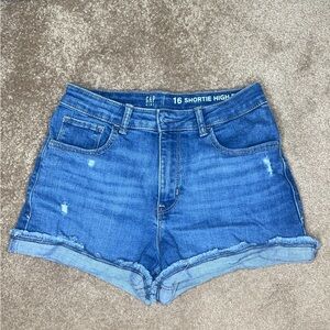 pair of Gap denim shorts. its a size 16 in kids and only wore once